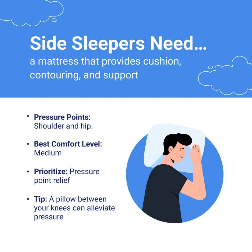 Infographic best pillow for side sleepers